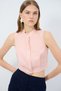 Pileli Keten Crop Bluz - 4