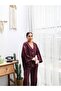 Oversize Single Button Shirt & Trousers Women's Set - 3