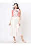 Featuring a Offwhite boho calf length airy dress with tassel and embroidery - 2