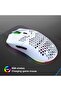 -Wireless Gaming Mice Rechargeable with RGB Lights, Lightweight Honeycomb Shell-White - 5
