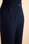 Crepe Trousers with Elastic Waist Detail - 5