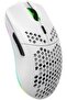 -Wireless Gaming Mice Rechargeable with RGB Lights, Lightweight Honeycomb Shell-White - 2