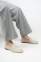 Sabi̇na Pin Trok Detail Genuine Leather Women's Ballet Beige - 5