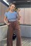 Blue Half Sleeve Slim Basic Crop - 2