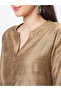 Rich gold tunic set with gold butti printed all over - 7