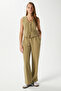 Women's Petra Oil Green Vest Lycra Pants Bottom Top Set