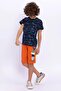 2725-g Gray Laci Shark Shark Pattern Shorts Set - 2