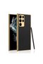 Galaxy S23 Ultra Compatible Leather Look Electroplating Edges Fission Case-Si
