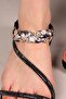 Satin Satin Braided Sandals Black - 4