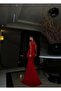 Asra Tulle Detail Sparkly Evening Dress Red 583080 - 4