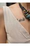 Women's Milk Brown V-Neck Bustier with Elastic Back - 3