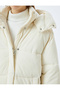 Inflatable Coat Hooded Quilted Zippered Snap Button Pocket - 5