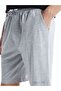 Gray Slim Fit Men's Pajama Bottom Shorts - 3