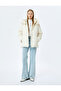 Inflatable Coat Hooded Quilted Zippered Snap Button Pocket - 2