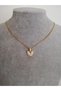 Steel Zircon Stone Heart Figure Necklace - 5