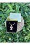 Mini Cat Necklace with Steel Chain Bow Tie - 3