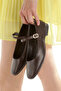 '' Nükhet'' Ballerina Round Toe Closed Helmet Flat Sole Orthopedic New Season - 5