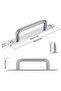 Gaomoeny 2 Pcs Sliding Door Handles, Pull Push Door Handles, Stainless Steel Sliding Bathroom Kitche - 4