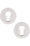D.T 2 Pack Round Euro Profile Escutcheon Set, Polished Chrome