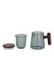 Bien Servi Tea Separation Cup with Ergonomic Handle and Lid Transparent Black and Brown - 5