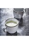 2 Pieces Mug with Handle Height 8 cm Set of 2 Teacup Light Gray Cup Volume 370 ml - 2