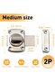 Alise Rotate Bolt Latch Gate Latches Safety Door Slide Lock, MS220U-2P Brushed Finish Pack of 2 - 3