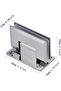 Ranbo Hypotenuse Heavy Duty 90 Degree Glass Door Cupboard Showcase Cabinet Clamp Frameless Pivot Gla - 3