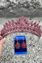 Alexa Burgundy Bridal Henna Crown Special Occasion Accessory Women's Crown and Drop Shuttle Earrings Set