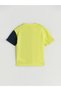 Yellow fenerbahçe printed boy's t-shirt and shorts 2-piece set - 4