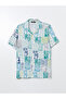 Regular Fit Short Sleeve Patterned Men's Shirt - 5