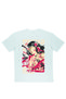 Lenithra Demon Slayer Nezuko Kamado Anime Back Printed Unisex Oversize White T-Shirt - 3