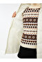 Beige Women's Hooded Plain Puffer Vest - 4