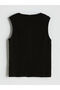 Black Crew Neck Girl's Undershirt - 3