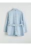 Shirt Collar Women's Jean Jacket - 7