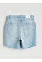 Blue Standard Fit Women's Jean Shorts - 6