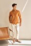 Turi Men's Cotton Shirt Modern Slim Fit Linen Look Long Sleeve - 3