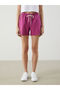 Lcw Eco Women's Shorts with Elastic Waist in Plum Color - 2