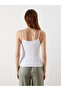 Lcw Vision White U-Neck Rope Strap Women's Undershirt - 4