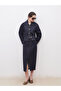 Esvab • Modern & Distinctive Relaxed Fit Slit Jean Skirt