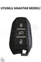 Peugeot Compatible 2008, 3008, 4008, 5008, 208, 308, 408, 508, Rifter Silver Edge Tpu Key Case Cover (Black) - 2