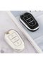 Peugeot Compatible 2008, 3008, 4008, 5008, 208, 308, 408, 508, Rifter Silver Edge Tpu Key Case Cover (Black) - 5