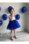 Girl's Princess Model Mini Navy Blue Tulle Skirt Birthday Dress - 7