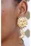 Sallantili Moon Sun Gold Imported Earrings - 5