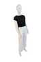 Women's High Waist Buckle Belt Look Wide-Leg Palazzo Pants - 4