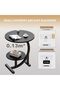 Round Side Table Coffee Couch Bedside Table End Table for Small Spaces C Shaped End Table Drink Tabl - 5