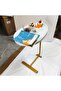 Oval C Side Table, C Shaped Side Table, Small Side Table, Couch Tables That Slide Under, - 5