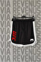 Printed Piping Detailed Sports Training Shorts