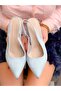 Maria Baby Blue Calf Suede 5 cm Heel Sandals - 3