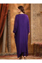 Navy Blue Embroidered Kaftan Set - 2