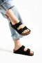 Fuga Comfort Black Unisex Double Buckle Slippers – Orthopedic, Lightweight, Non-Slip Sole - 2